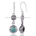 Tibetan Turquoise Gemstone 925 Sterling Silver Earring